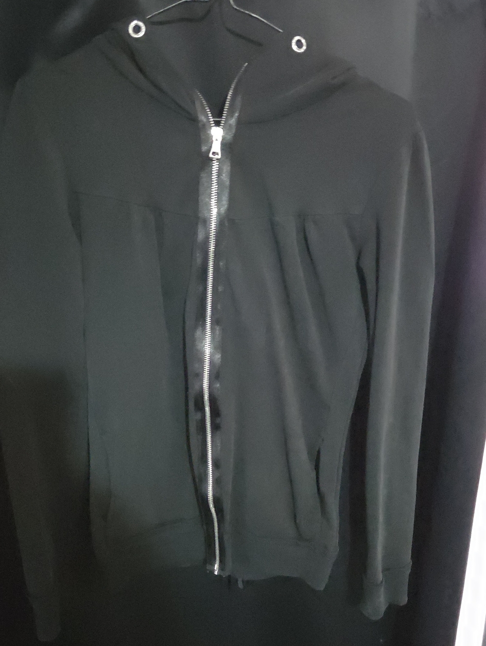 Black Zip Hoodie Jacket - Men's Casual Hooded Coat